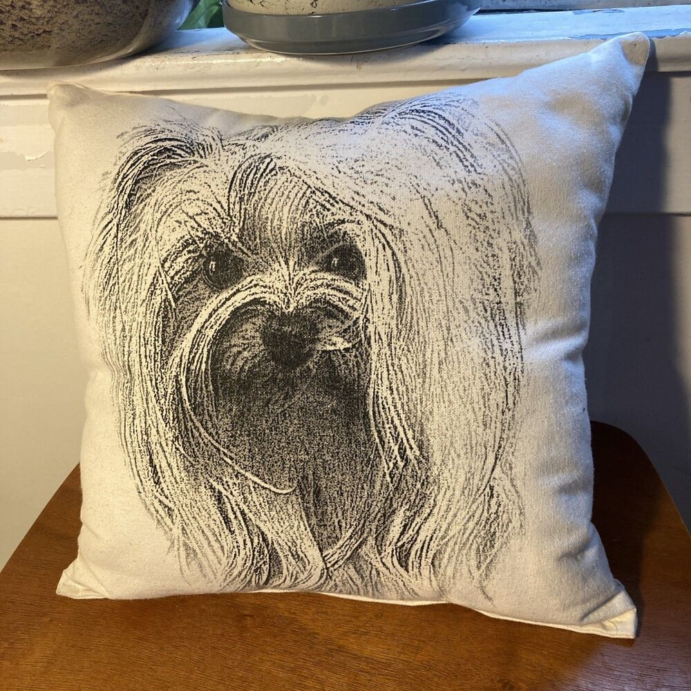 Decorative Maltese Dog Throw Pillow Eric Christopher 14x14 USA Made Pure Breed